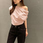 Summer New Niche Irregular Shoulder Design Sense