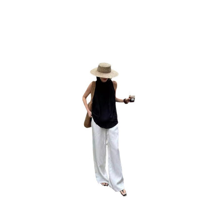 Loose Tencel Linen Wide-leg Pants