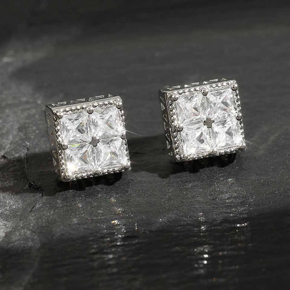 European And American Fashion Cool Square Earrings
