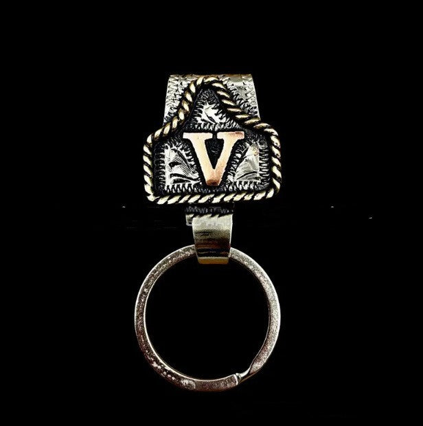 Handmade Cow Tag Belt Key Holder Metal