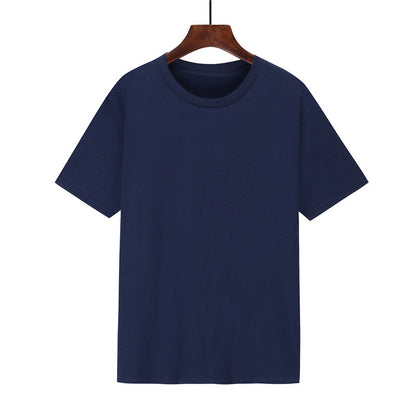 Cotton T-shirt Men's Black Loose Short Sleeve Top
