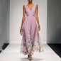 Sexy Vest Chiffon Printed Dress