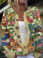 3D Digital Printing Cardigan Knitted Coat