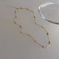 Square Color Fine Clavicle Chain Necklace Light Luxury
