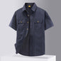 Casual Solid Color Workwear Shirt Men