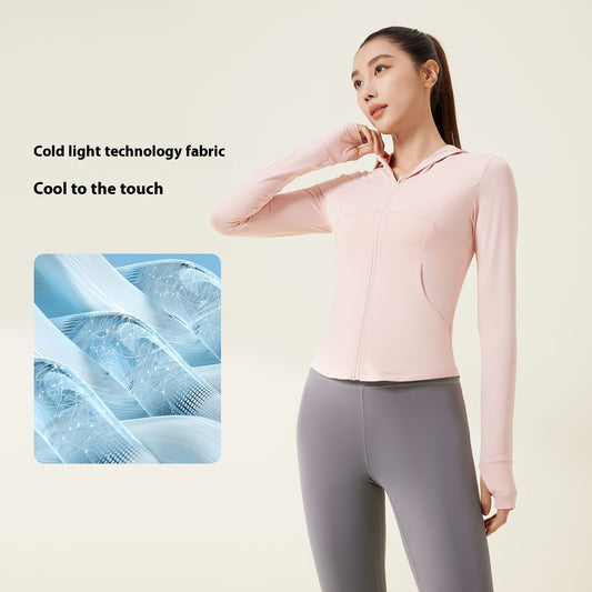 UPF50 Lightweight Sun Protection Clothing Women's Breathable Ice Hooded