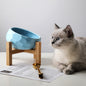 Pet bowl oblique mouth cat bowl food bowl dog bowl method bucket food bowl