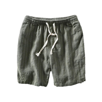 Men's Summer Stripes Pattern Printed Casual Cropped Pants