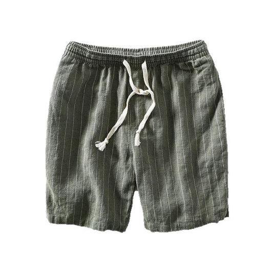 Men's Summer Stripes Pattern Printed Casual Cropped Pants