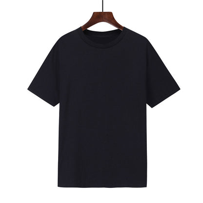 Cotton T-shirt Men's Black Loose Short Sleeve Top