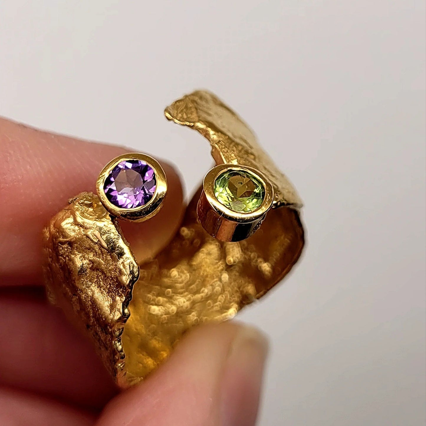 Real Gold Women's Ring Open Ring Retro Design
