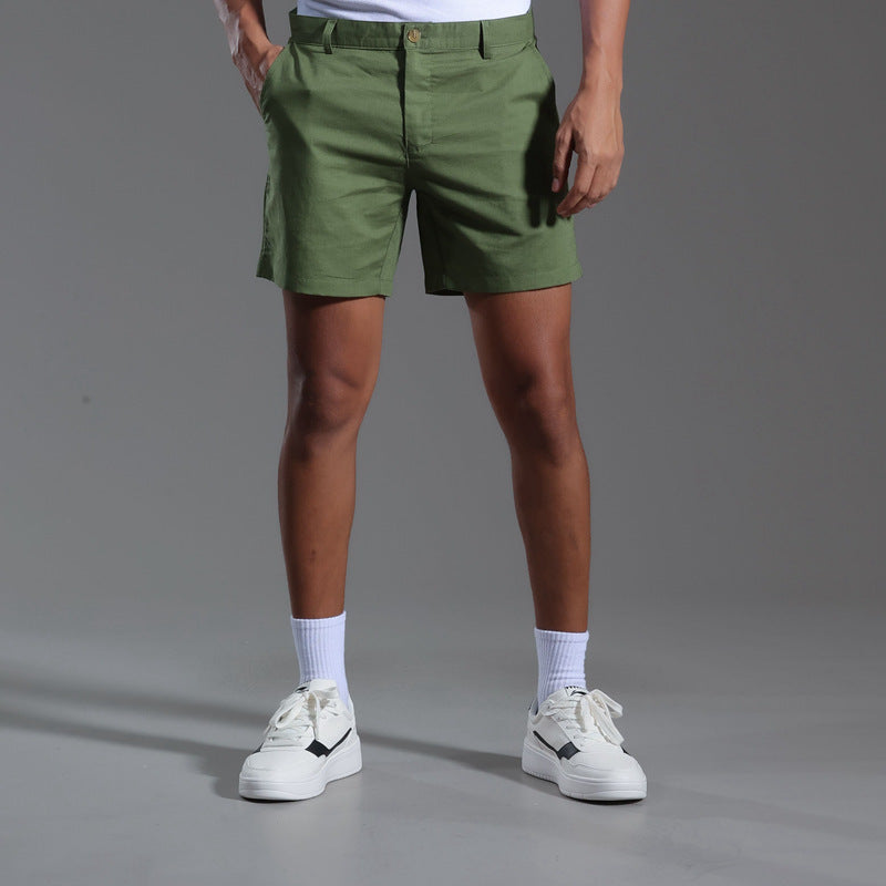 Men's Loose Plus Size Linen Cotton Blended Casual Short-length Pants
