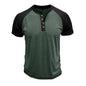 Men's Short Sleeve European And American Color Matching Top