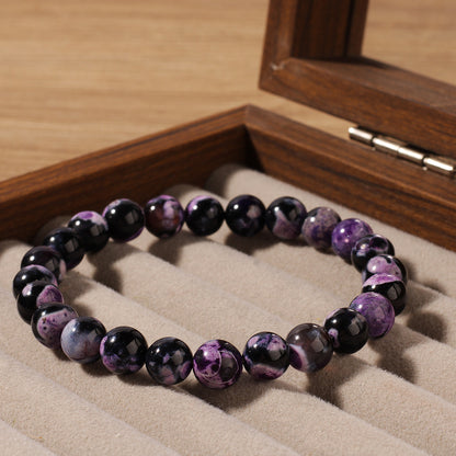 Purple Fire Agate Natural Stone Carrying Strap
