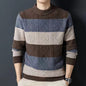 Autumn And Winter Pure Color Youth Business Casual Loose Round Neck Cashmere Knitted Bottoming Shirt