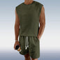 Small Plaid Sleeveless Tank Top Shorts Two-piece Set