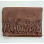 Simple Tassel Shawl Warm Artificial Cashmere Scarf
