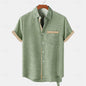 Ocean Fish Pattern Lapel Loose Casual Short Sleeve