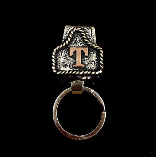 Handmade Cow Tag Belt Key Holder Metal
