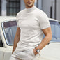 Men's Plus Size Sports Half-high Collar T-shirt
