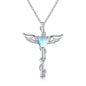 Heart Wings Design Ornament Sweet Cool Moonstone