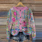 3D Digital Printing Cardigan Knitted Coat