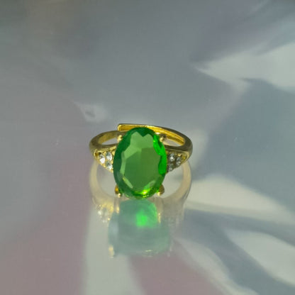 Inlaid Zircon Love Heart-shaped Ring All-match Open Ring