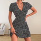 Fashion V-neck Loose Casual Holiday Floral Print Dress Women