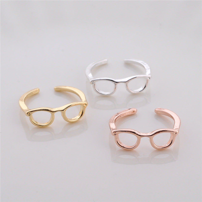 Women's Korean-style Personality Couple Half-open Adjustable Glasses Ring