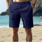Men's Cotton And Linen Casual Pants Casual Five-point Library