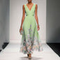 Sexy Vest Chiffon Printed Dress