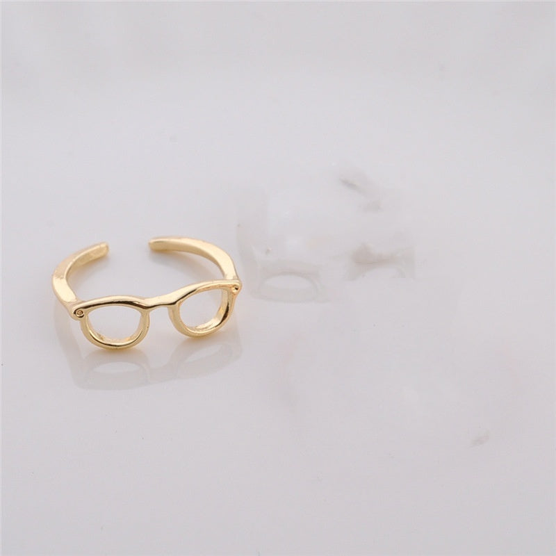 Women's Korean-style Personality Couple Half-open Adjustable Glasses Ring