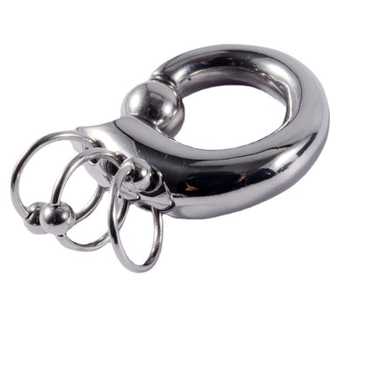 Stainless Steel Card Ball Nose Ring Hanging Ring Spring Earrings