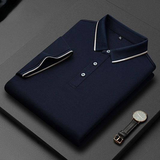 Light Business Silk Men's Short-sleeved T-shirt