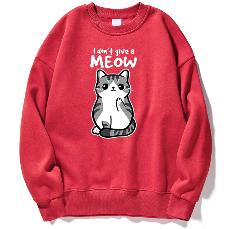 Cartoon Kitten Pattern Sweater European Size