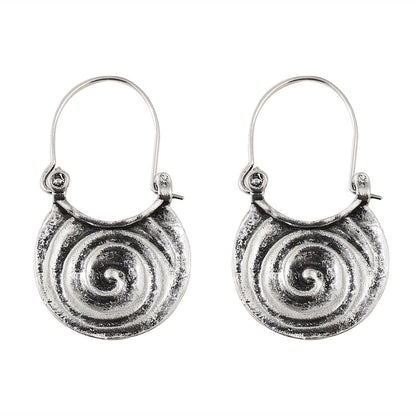 Simple Geometric Gypsy Curved Metal Earrings