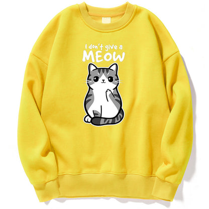 Cartoon Kitten Pattern Sweater European Size