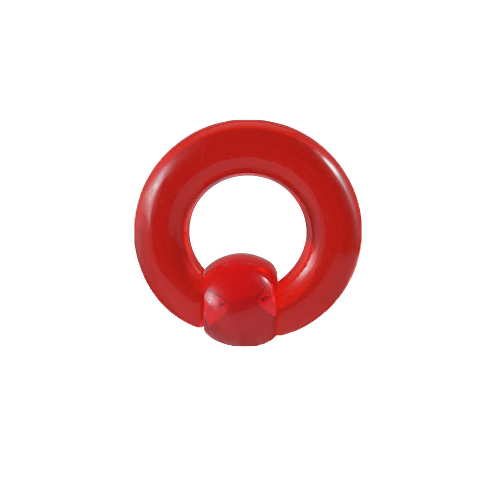 Big Size 11 Color Acrylic Bcr Card Ball Earrings