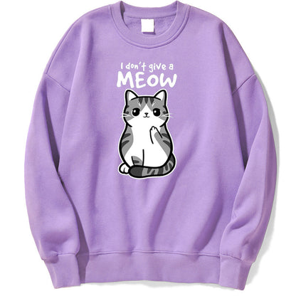 Cartoon Kitten Pattern Sweater European Size