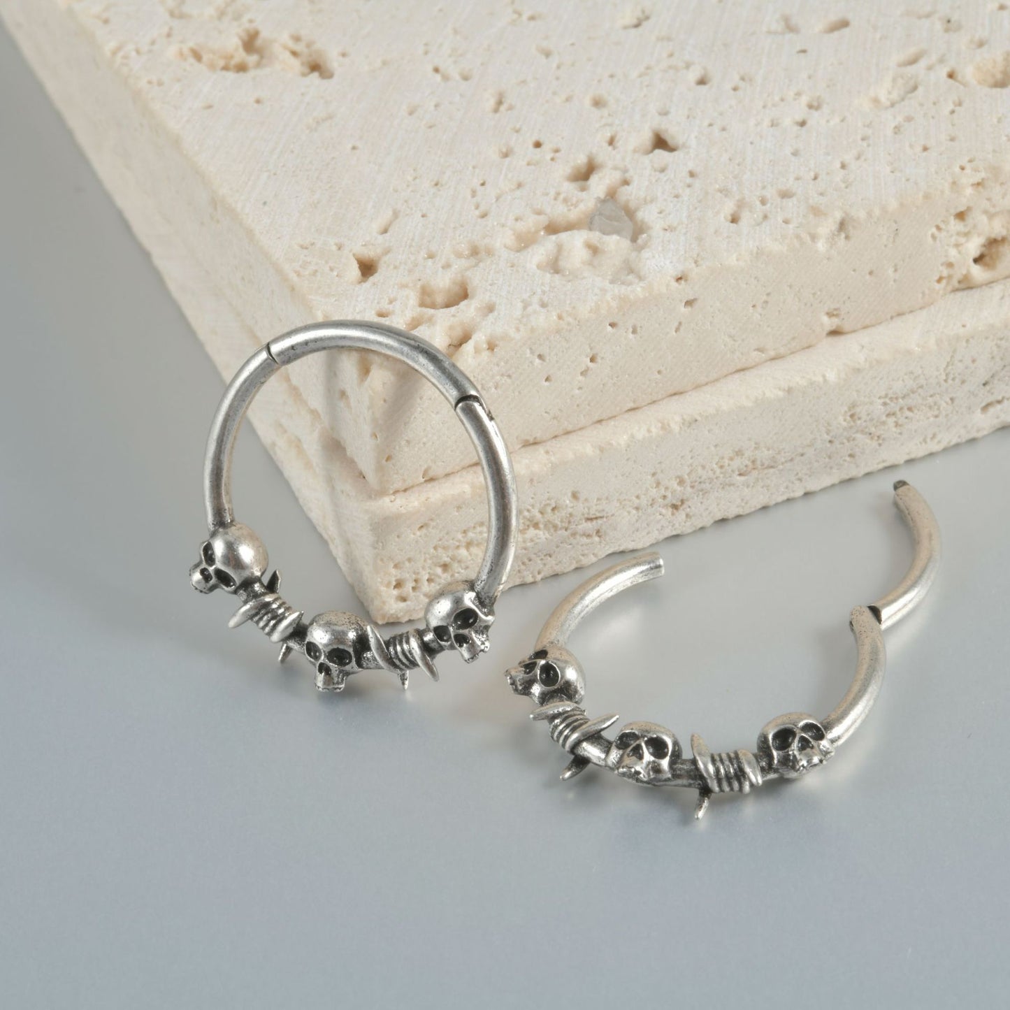 Vintage Puncture Ancient & Gold Antique Silver Copper Earrings