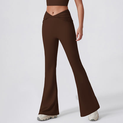 Female Pure Color Tight Hip Lift Quick-drying Casual Sports Trousers