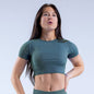 Nylon Fabric High Wicking Fitness Short Sleeve