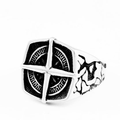Men's Vintage Alloy Ring Silver Simple