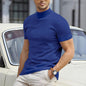 Men's Plus Size Sports Half-high Collar T-shirt