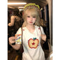 Women's Casual Sweet And Spicy Towel Embroidered Short Sleeve