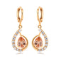 European And American Ins Style Women's Copper Micro-inlaid Drop-shaped Zircon Earrings For Women