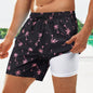 European And American Swimming Trunks Beach Pants Two-in-one Men's Anti-embarrassment