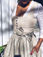 Women's Fashion Bowknot Long French Beer Dress