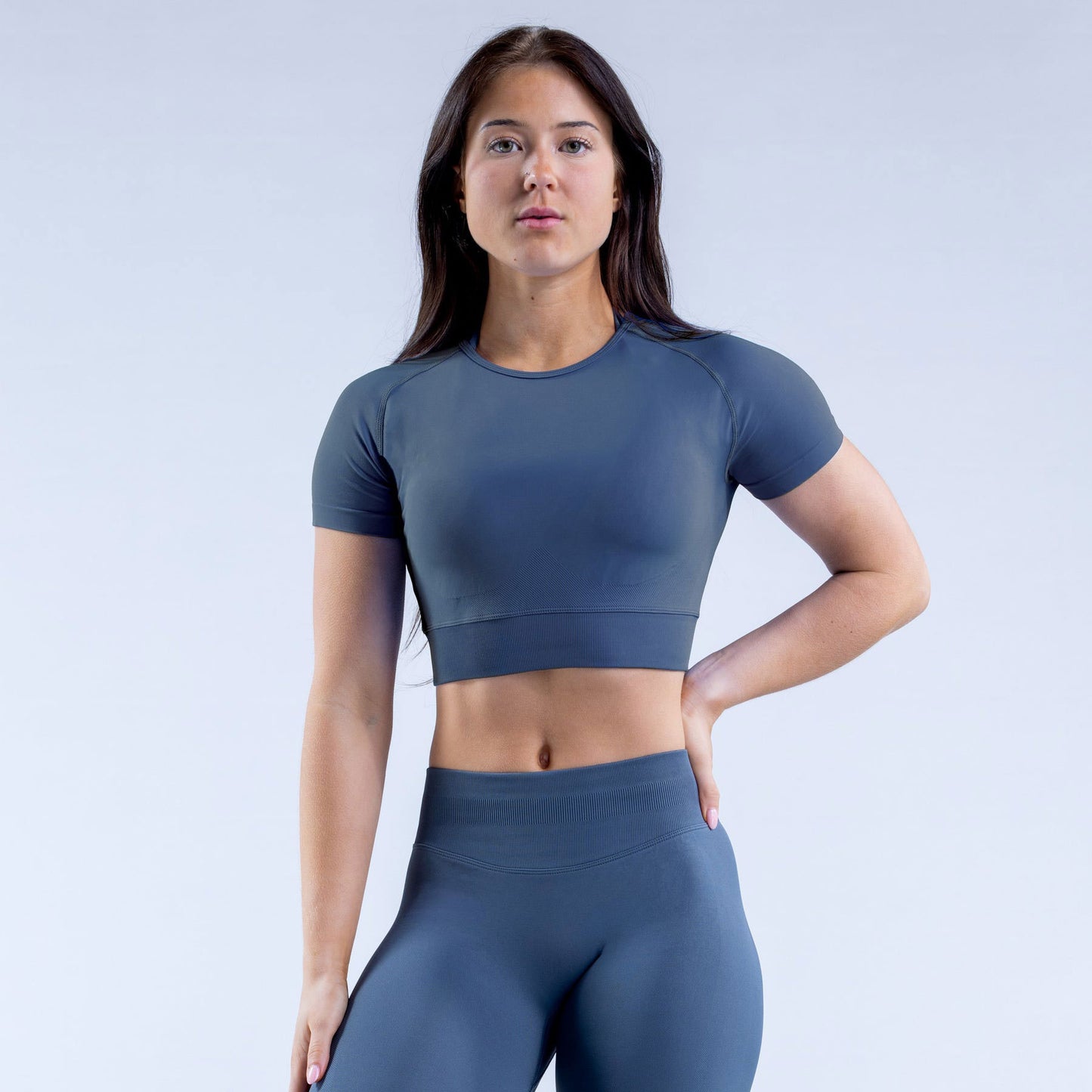 Nylon Fabric High Wicking Fitness Short Sleeve