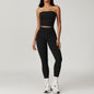 Brushed Back Tight Yoga High Waist Hip Lifting Sports Suit